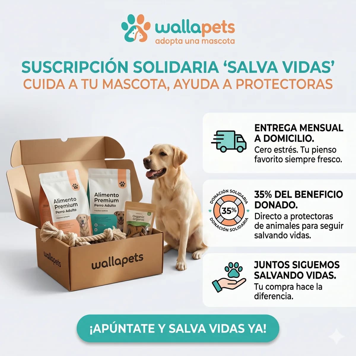 Suscripción mensual de pienso Wallapets